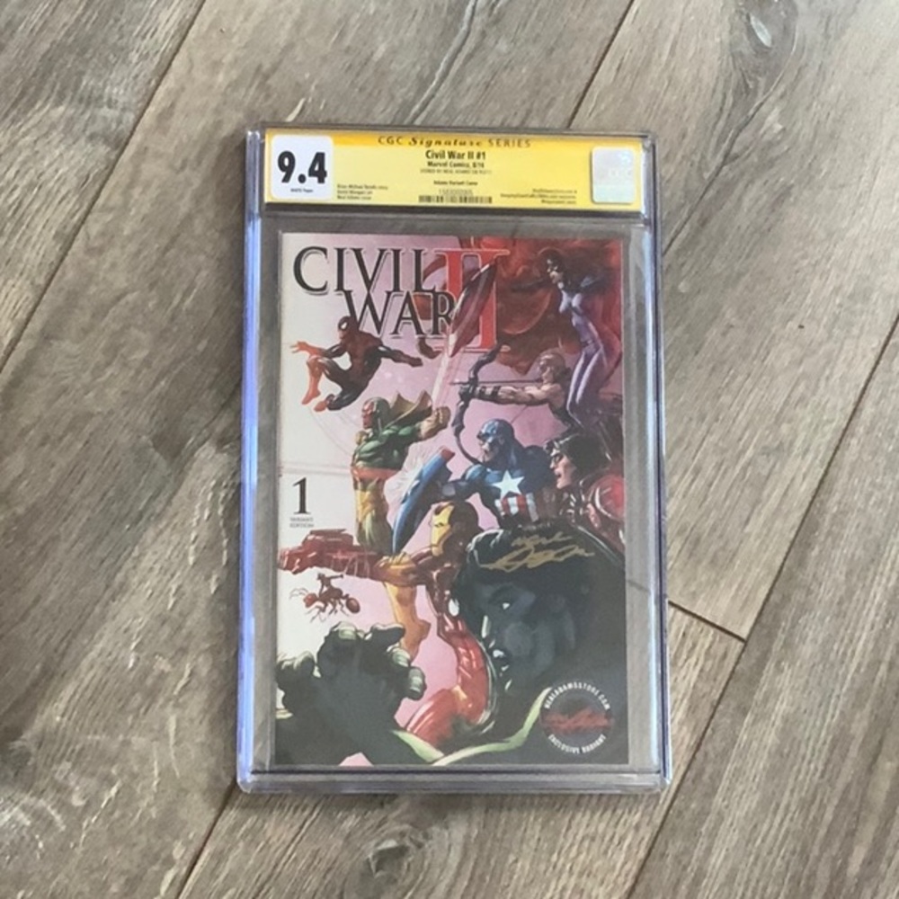 Marvel Comics Civil War II #1 Variant Edition Wraparound Cover, signed by Adams